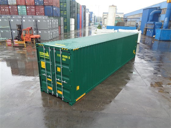 Contenedor de 40 pies High Cube con puertas en ambos extremos nuevo Verde