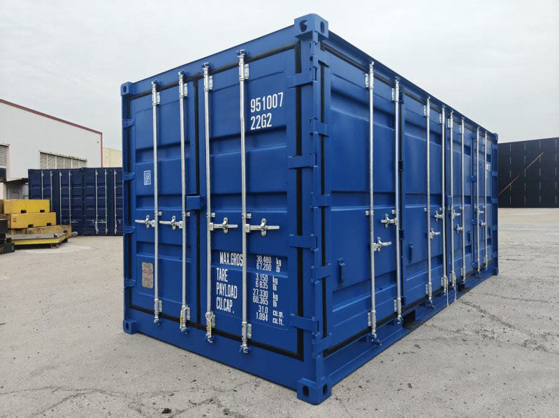 Contenedor Nuevo de 20 pies con Apertura Lateral azul