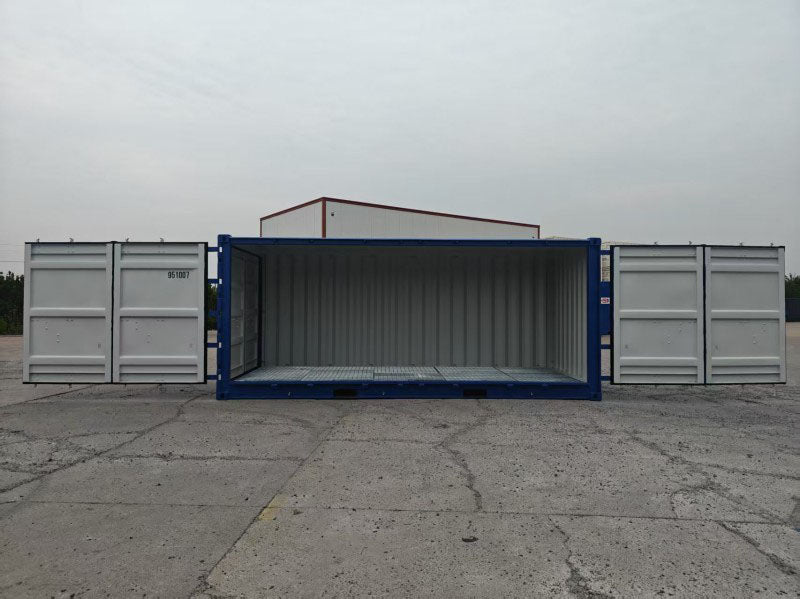 Contenedor Nuevo de 20 pies con Apertura Lateral azul