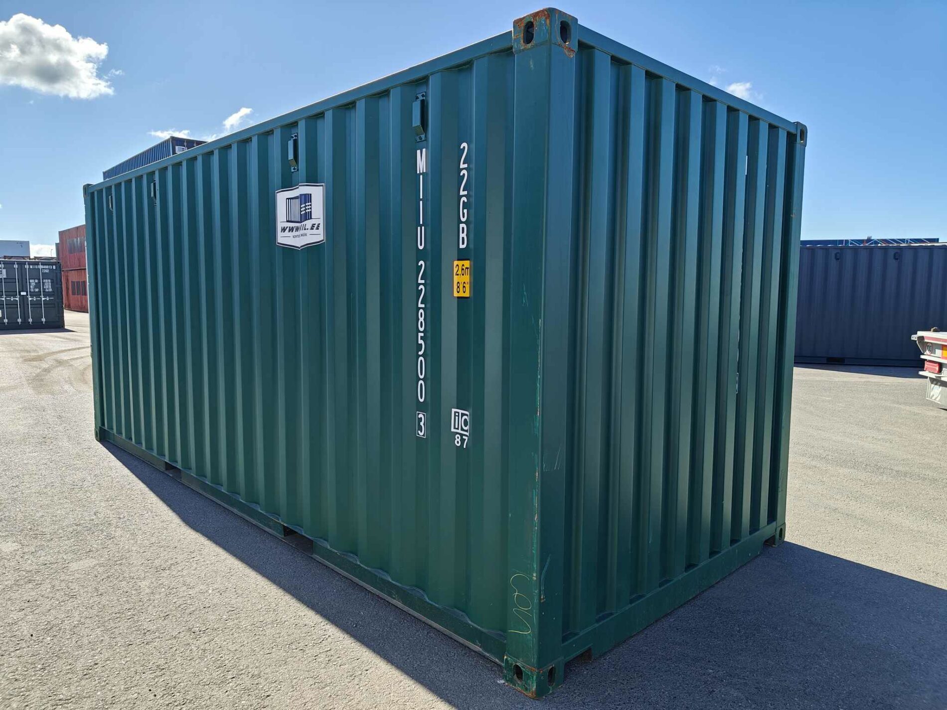 Contenedor usado de 20 pies verde