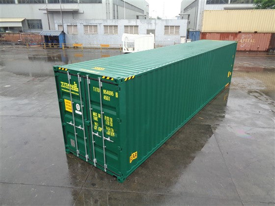 Contenedor de 40 pies High Cube con puertas en ambos extremos nuevo Verde